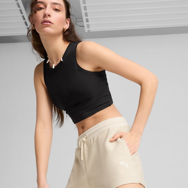 Premium Essentials A-Line Women's 4" Jacquard Shorts, Alpine Snow, extralarge